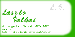 laszlo valkai business card